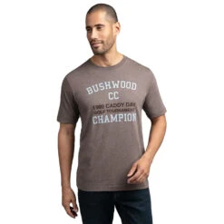 TravisMathew Caddy Day Mens Golf T-Shirt -TravisMathew Store 10542 HEATHERCOFFEE