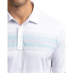 TravisMathew Transcontinental Mens Golf Polo 5 TravisMathew Transcontinental Mens Golf Polo -TravisMathew Store 12308 WHITE 2
