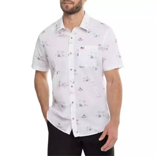 Men's TravisMathew Lounge Town Button-Up Shirt 1 Men's TravisMathew Lounge Town Button-Up Shirt