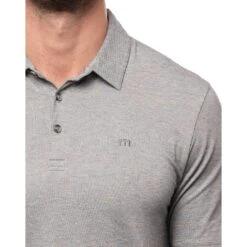 TravisMathew Dime Piece Heather Medium Grey Mens Golf Polo -TravisMathew Store 21151 HTHRMDGY0HMD 2