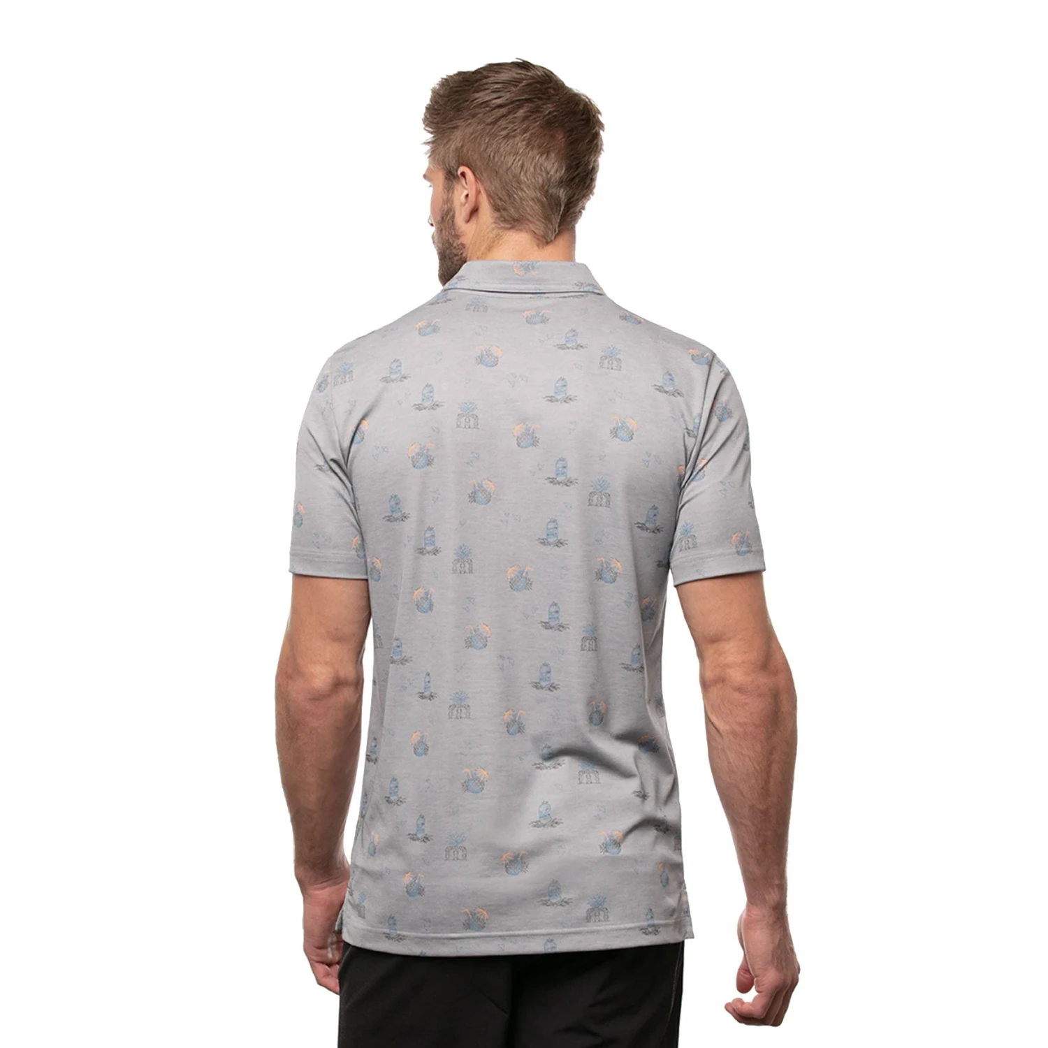 TravisMathew Bricktown Heather Quiet Shade Mens Golf Polo 2 TravisMathew Bricktown Heather Quiet Shade Mens Golf Polo - Image 2