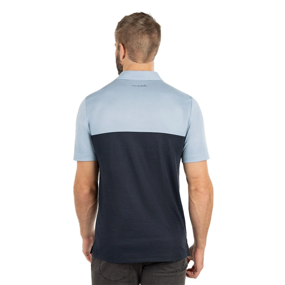 TravisMathew Chock A Block Faded Denim Mens Golf Polo 2 TravisMathew Chock A Block Faded Denim Mens Golf Polo - Image 2