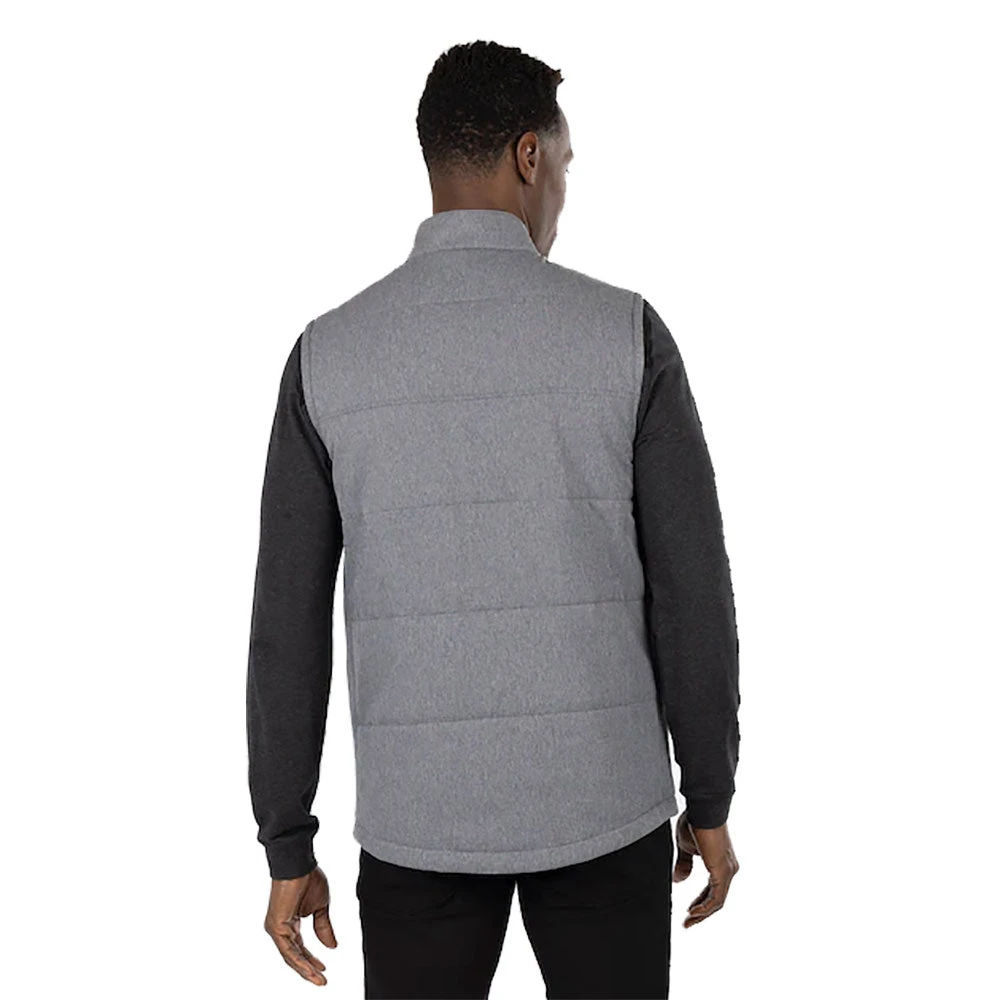 TravisMathew Heated Negotiations Heather Dark Grey Mens Golf Vest 2 TravisMathew Heated Negotiations Heather Dark Grey Mens Golf Vest - Image 2