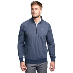 TravisMathew Zachary Mens Golf 1/2 Zip 13 TravisMathew Zachary Mens Golf 1/2 Zip -TravisMathew Store ZACHARY HTHBLUENIGHTS