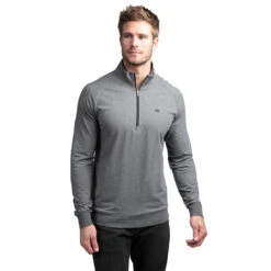 TravisMathew Zachary Mens Golf 1/2 Zip 16 TravisMathew Zachary Mens Golf 1/2 Zip -TravisMathew Store ZACHARY HTHDARKSHADOW