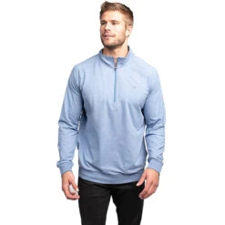 TravisMathew Zachary Mens Golf 1/2 Zip 17 TravisMathew Zachary Mens Golf 1/2 Zip -TravisMathew Store ZACHARY HTHLIGHTBLUE